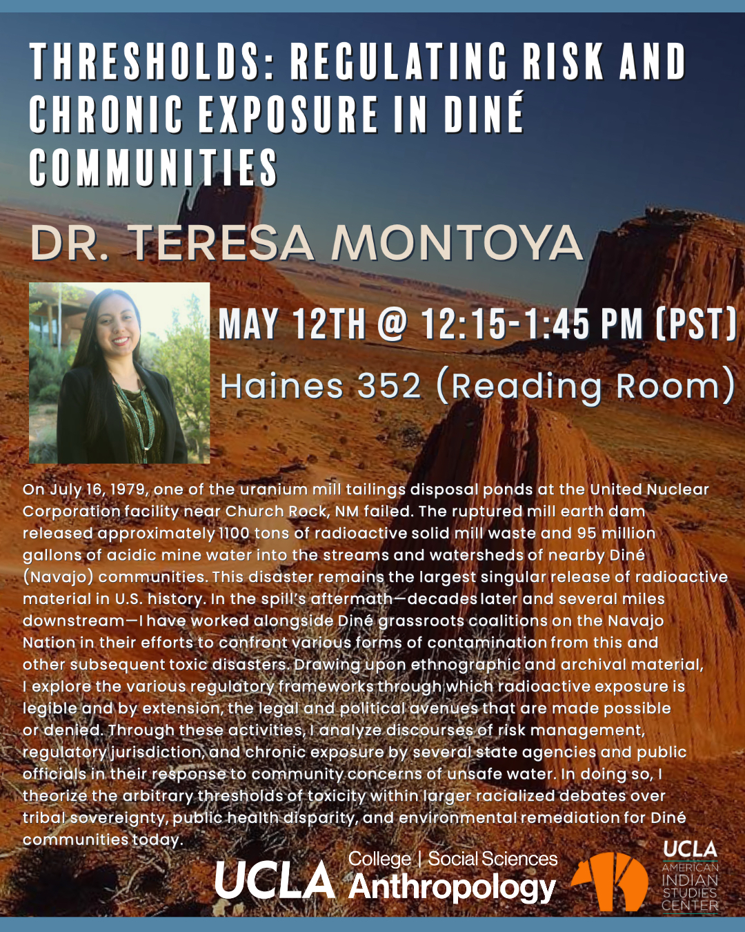 Title: Thresholds: Regulating Rise and Chronic Exposure in Diné Communities.